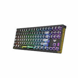 Aula F2183 Mechanical Type-C wired & 2.4G wireless & Bluetooth Gaming Keyboard, Hot Swappable RGB Switch Lightning Effect, Black