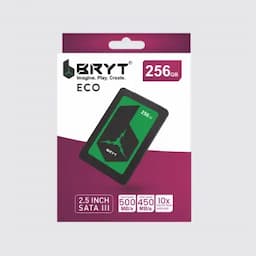 BRYT BR-5001-26 Eco SSD SATA III- 2.5 Inch 256 GB Desktop, Laptop Internal Solid State Drive (SSD) (Read Speed up to 500 MB/s & Write Speed up to 450 MB/s)(Interface: SATA III, Form Factor: 2.5 Inch)