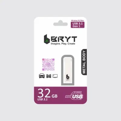 BRYT BR-5001-39 Metal Body Flash Drive USB 3.1 High-Speed Type A Pendrive With 3 Years Warranty 32 GB Pen Drive(Silver)